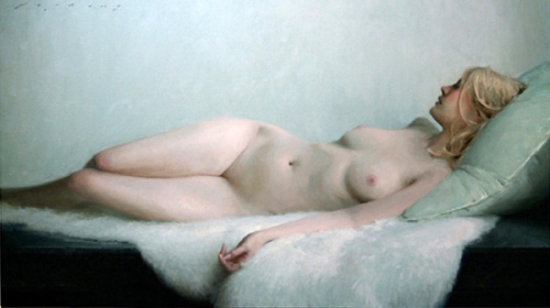 Reclining Nude In White