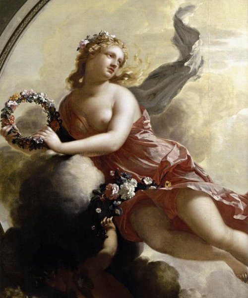 Flora With Putti Strewing Flowers (detail)