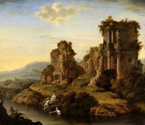 Landscape With Ruins, Nymphs Bathing