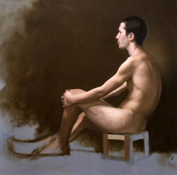 Michelangelo Buonarroti Standing Male Nude Seen