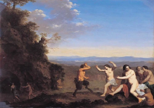 Nymphs And Satyrs In A Landscape
